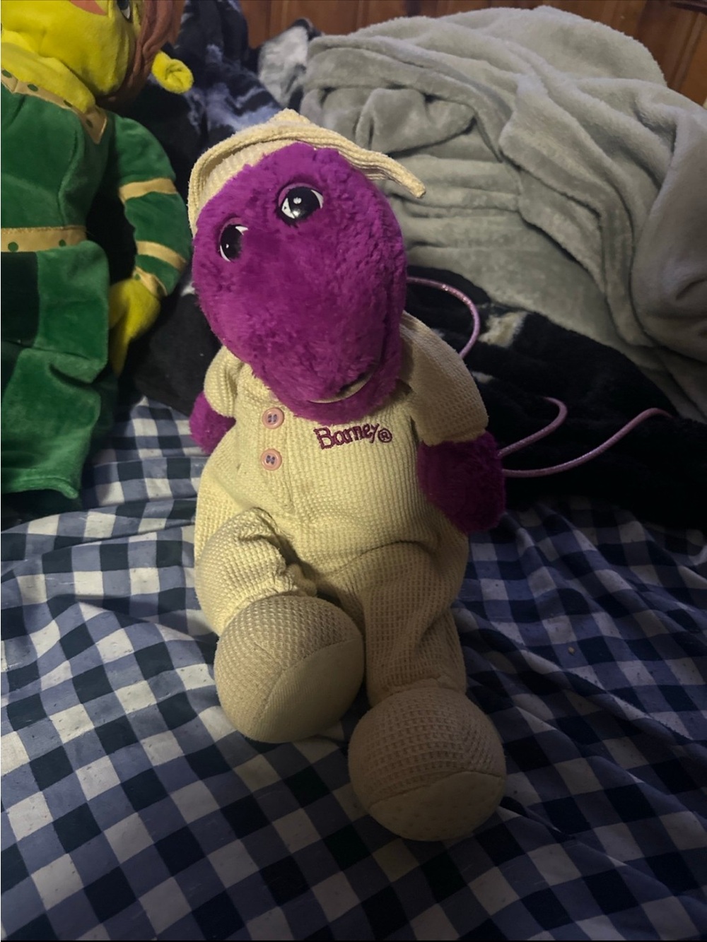 Barney Purple Plush Doll in Cream Outfit - Barneys New York Branded Kids Toy